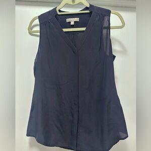 Banana Republic Navy Silk Blouse